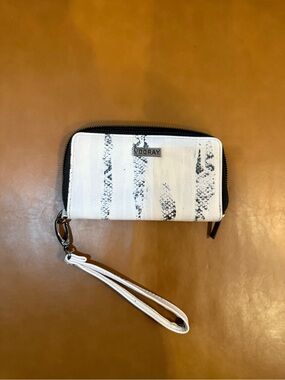 VOORAY White Snake-Print Zip Wristlet Wallet